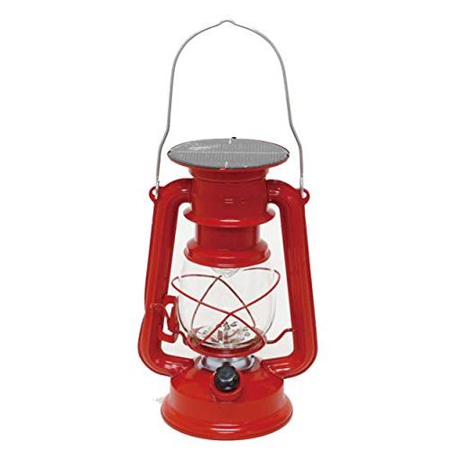 丸和貿易 ソーラーLED プレミアムランタン レッド サイズ：約W15.3 D11.5 H23.8 4008800-02 | 