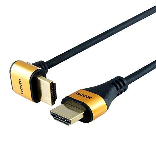 ホーリック HDMIケーブル L型90度 1m 4K/60p 18Gbps HDR HDMI 2.0 HL10-565GD | 