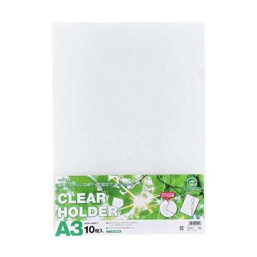 リヒトラブ クリアファイル クリヤーホルダー 10枚 A3 乳白 G6033-1 | 