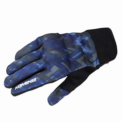 コミネ バイク用 プロテクトライディングメッシュグローブ Plaid Navy XS GK-233 1231 春夏秋向け メッシュ素材 | 