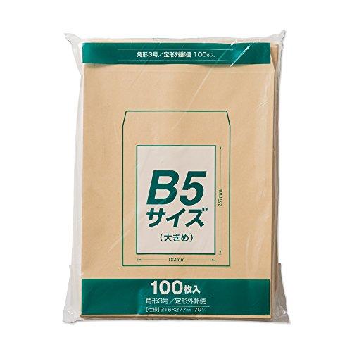 マルアイ 封筒 B5 角形3号 角3 茶封筒 クラフト封筒 100枚 PK-Z137 | 
