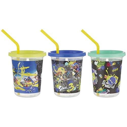 スケーター(Skater) タンブラー ストロー付き 3個 320ml スプラトゥーン 3 日本製 SIH3ST-A | 