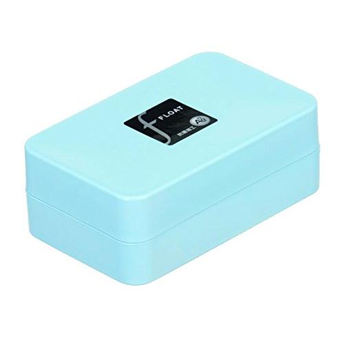 新輝合成 トンボ フロート 石鹸箱 Ag 抗菌 水切り 皿付き ブルー 幅11×奥行7×高さ4.5cm 日本製 | 