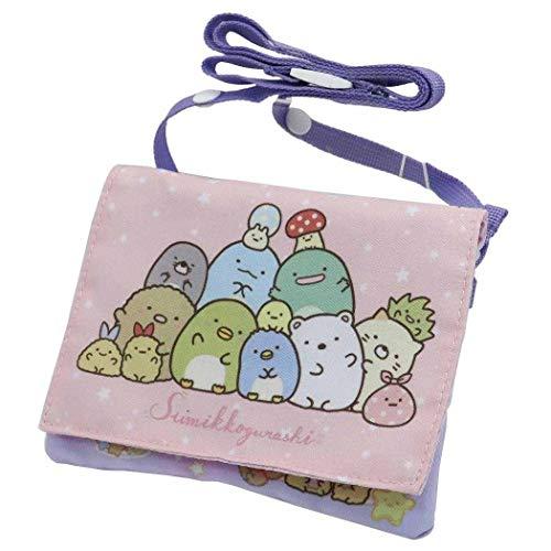 すみっコぐらしキッズ ポシェットショルダー付き マルチポケットプチラージサイズ/お泊り サンエックス | 