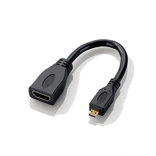 エレコム HDMI (メス) - micro HDMI (オス ) 変換ケーブル 10cm ブラック AD-HDAD2BK | 