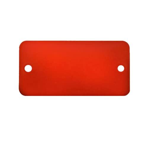 25x51mm タグブランク(アルミ 長四角/レッド/5枚) | 