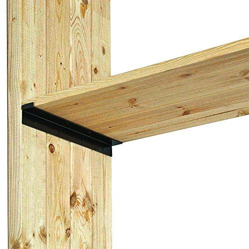 和気産業(Waki Sangyo) Walist ウォリスト DIY 壁面収納 突っ張り 棚受金具4枚用 2個入 黒 WAT-023 | 