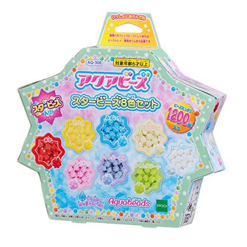 アクアビーズ 別売り ビーズセット  スタービーズ 8色セット  AQ-308 STマーク認証 6歳以上 おもちゃ 水 水でくっつく メイキング | 