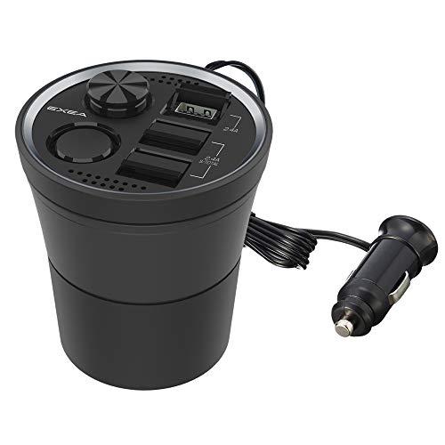 星光産業 車載用充電器 EXEA(エクセア) 3口 モニターUSBカップソケット EM-160 | 