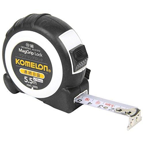 コメロン コンベックス マググリップロック 連続目盛 テープ幅19mm 5.5m KMC-38RB | 