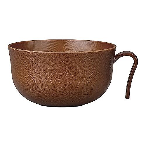 宮本産業 Woody プラスチック 持手付汁椀 ライトブラウン 4512951116915 | 