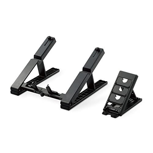 エレコム ノートパソコンスタンド スマホ タブレットスタンド 折りたたみ 6段階調整 10~17インチ 排熱効果 姿勢改善  Macbook i | 