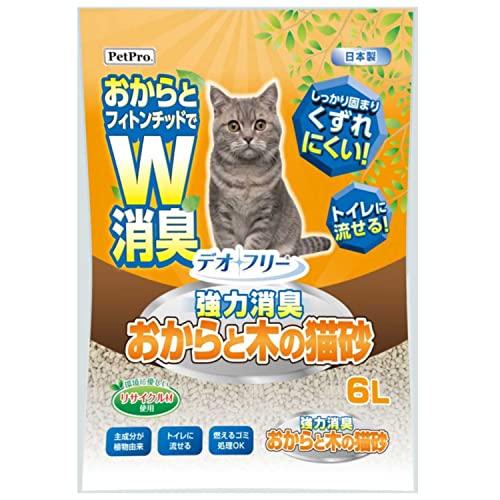 ペットプロ デオフリー 強力消臭 おからと木の猫砂 6L | 
