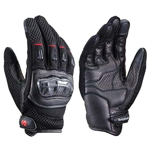 デイトナ(Daytona) バイク用 グローブ 春夏 手のひら本革(ヤギ革) カーボンプロテクター スマホ対応 カーボンメッシュグローブ HBG | 