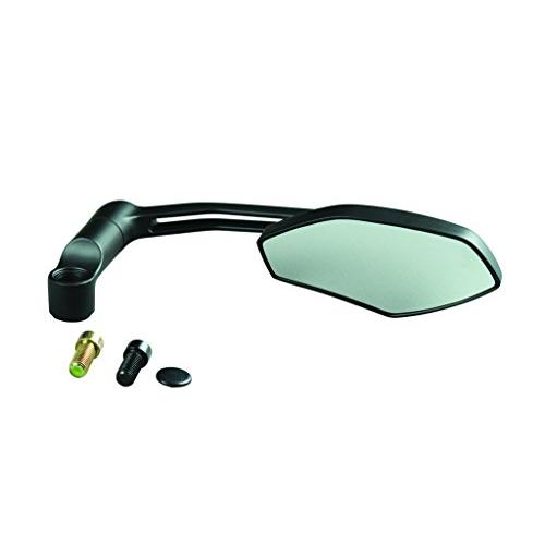 ポッシュ(POSH) バイクミラー フラットローミラー ランスタイプ2 右 M10 P-1.25(正/逆ネジ付属) ブラック 002821-06 | 