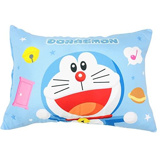 モリピロ(MORIPiLO) 子供用枕カバー ジュニアサイズ ドラえもん ブルー 35x50cm公式キャラクターグッズ柔らか肌触り ピーチスキン | 