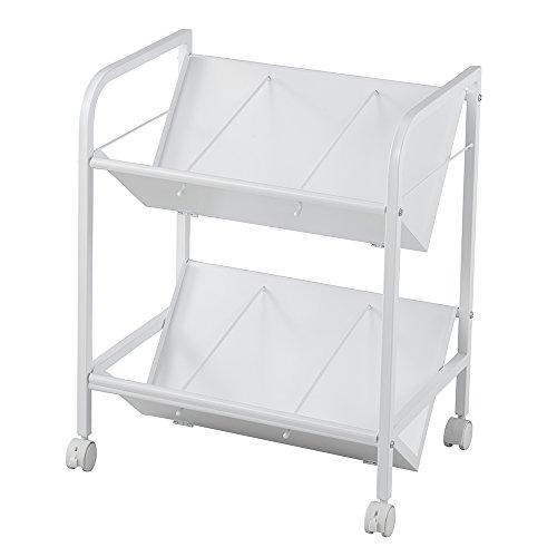 ナカバヤシ ファイルワゴン 2段 ホワイト CWA-002W | 