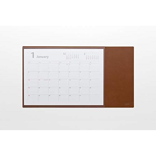 ミワックス デスクマット デスクカレンダー フリー ライトブラウン MX-CA-LBR | 