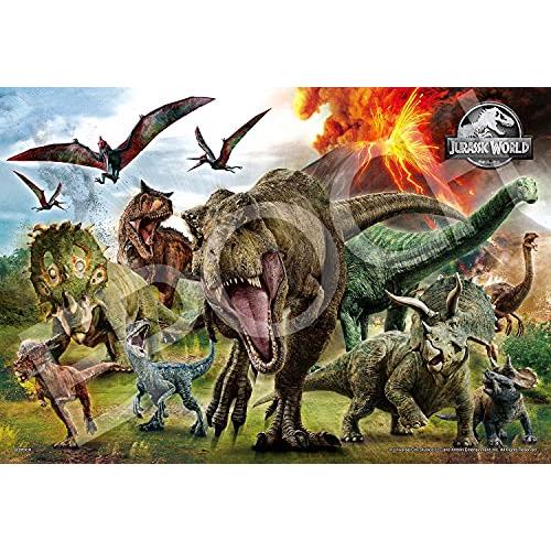 エポック社 100ラージピース ジグソーパズル ジュラシックワールド ダイナソー・アタック (26×38cm) 26-901s のり付き ヘラ付 | 