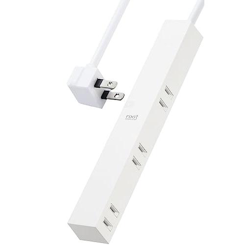 エレコム 電源タップ 見せるインテリア roo't(ルオット) 6個口 1.5m ホワイト AVT-D3-2615WH | 