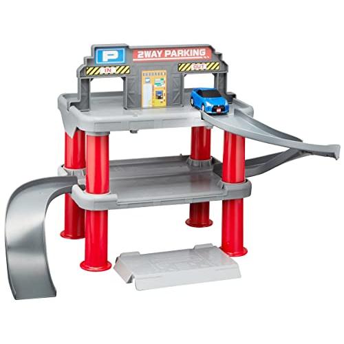 タカラトミー トミカ 2WAYでなが~くあそべる はじめてトミカ ちゅうしゃじょうセット ミニカー おもちゃ 1.5歳以上 | 