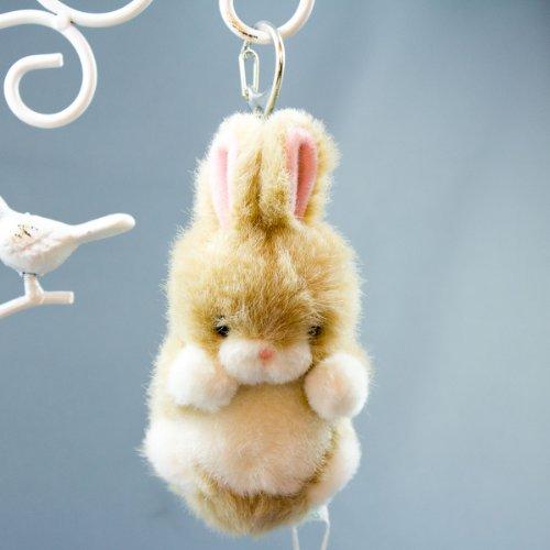 たけのこ プチプチどりーむ キーホルダー ウサギ 茶 ぬいぐるみ 68320