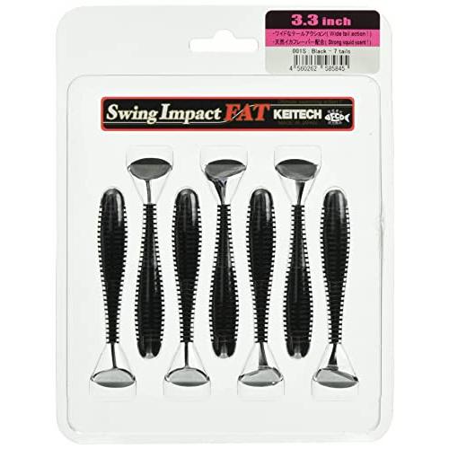 ケイテック(Keitech) スイングインパクト ファット 3.3インチ #001 ブラック | 