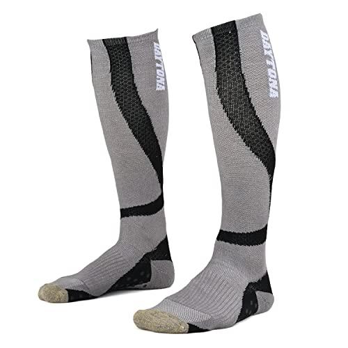 デイトナ(Daytona) バイク用 靴下 フリーサイズ 春夏秋冬 段階着圧 抗菌防臭 銅イオン 疲労軽減ソックス グレー 31440 | 