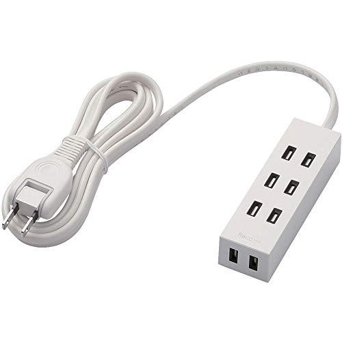 エレコム 電源タップ ホコリシャッター付 耐熱素材使用 flecc barra 4個口 2.0m ホワイト T-NFL01-2420WH | 