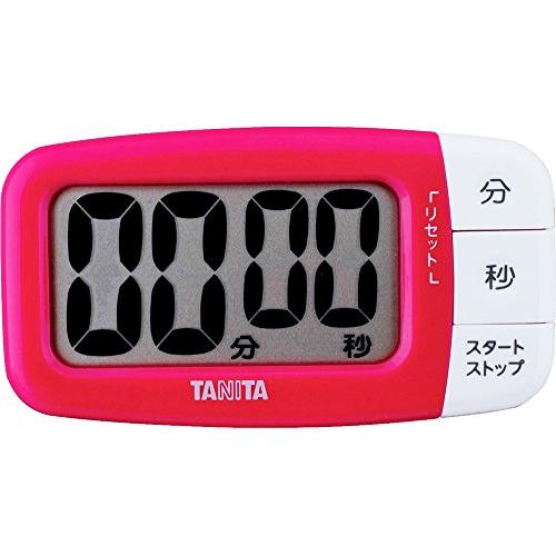 タニタ(Tanita) キッチン 勉強 学習 タイマー マグネット付き 大画面 100分 ピンク TD-394 PK でか見えタイマー | 