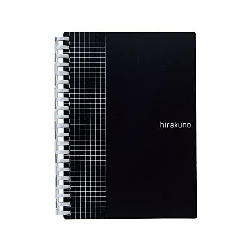 リヒトラブ 開く リングノート ツイストノート B6S hirakuno 21穴 リーフ50枚 ブラック N1672-24 | 