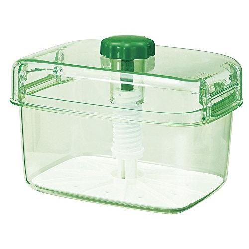 新輝合成 トンボ 保存容器 漬物容器 6.1リットル 手軽に漬けられる 中身が見やすい スケルトングリーン ピクレ K60 幅30.5×奥行21 | 