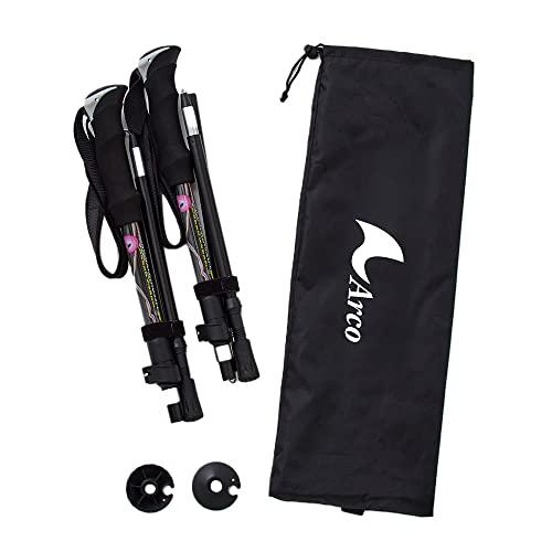 アイメディア ウォーキングポール 2本セット 折り畳み式 収納時35cm コンパクト 軽量 トレッキングポール 登山ストック 杖 ポール ステッ | 