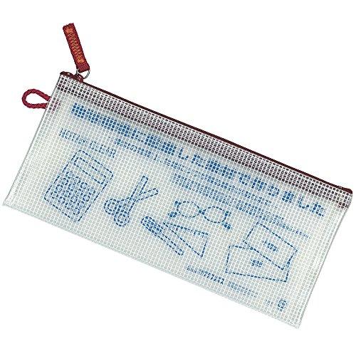 サクラクレパス メッシュケース クリアー ペンケース/ポーチサイズ レッド UNC-T#19 | 