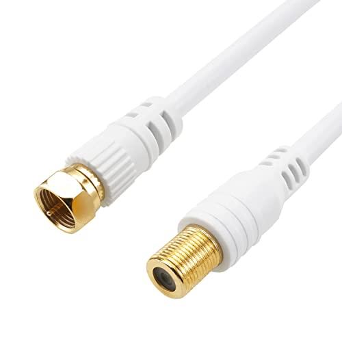 ホーリック アンテナ延長ケーブル テレビ用 1m 4K8K放送(3224MHz)/BS/CS/地デジ/CATV 対応 ホワイト F型接栓メス/ネ | 
