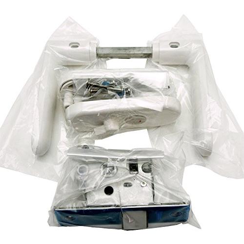 久力製作所 浴室用樹脂レバーハンドルセット 間仕切錠 ドアノブ お風呂 FU32-AP4-2A-WH-W30 | 