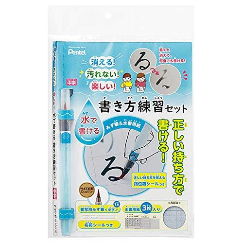 ぺんてる 水書用筆セット 書写用みず筆 水書用紙 FRGST-M | 