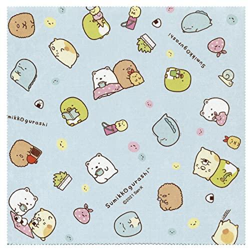 パール(Pearl) メガネ拭き すみっコぐらし 水色 メガネクロス ミニマックス 19.5cm 編物 日本製 20770 | 