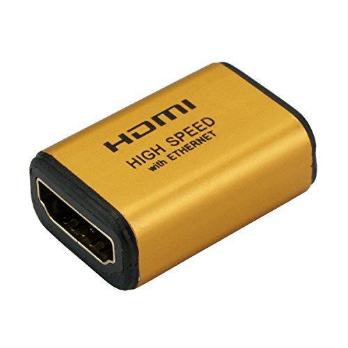 ホーリック HDMI中継アダプタ ゴールド HDMIF-027GD | 
