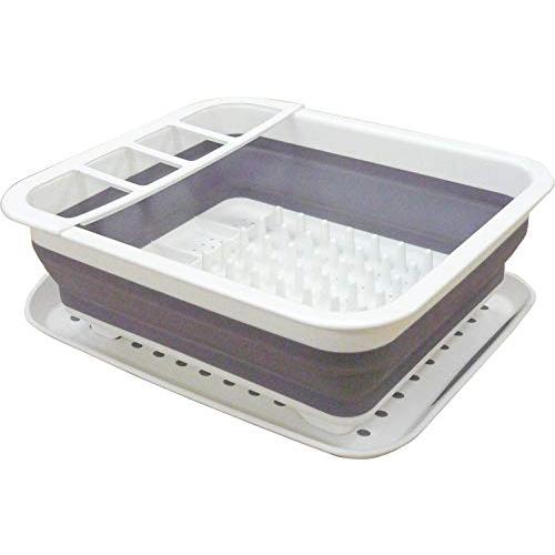 タマハシ(Tamahashi) デイズ 立てて乾かせる 水切りラック 40.6×31×12.8cm 折り畳み式 折り畳み式 トレー付き 食器乾燥 | 