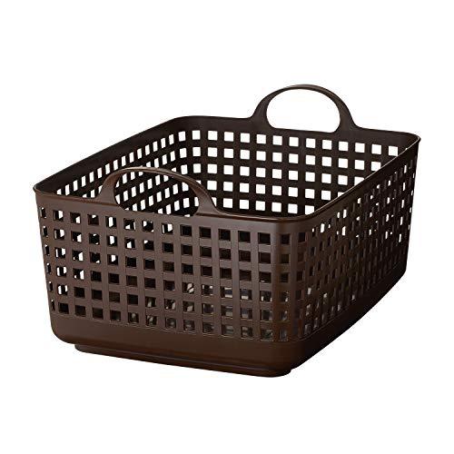 ライクイット (like-it) ランドリー 収納 洗濯カゴ 持ち手付き バス バスケット 約幅35.5 奥51 高24cm ブラウン 日本製 | 