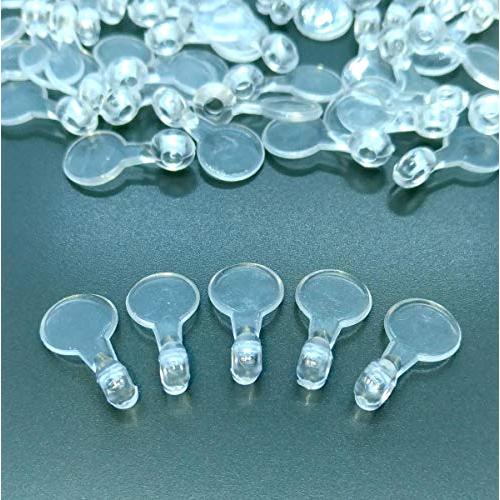 山下商社 卸の店 樹脂パーツ カン付き 接続用プラスチック板 ／クリア ストラップ キーホルダー ピアス イヤリング DIY 大量 120個セッ | 