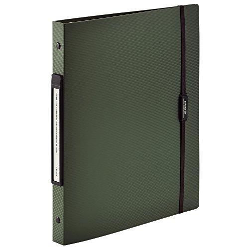 リヒトラブ ファイル クリヤーブック A4 30穴 交換式 2タイプポケット オリーブ N7520-22 | 