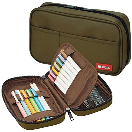 リヒトラブ ペンケース ブックタイプ 茶 A7551-9 | 