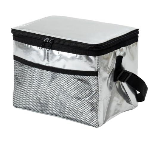 アサヒ興洋 保冷バッグ ソフトクーラーバッグ 6L アルミ 350ml缶 8本収納可能 保冷剤ポケット付き 小型 折りたたみ 1個入 | 