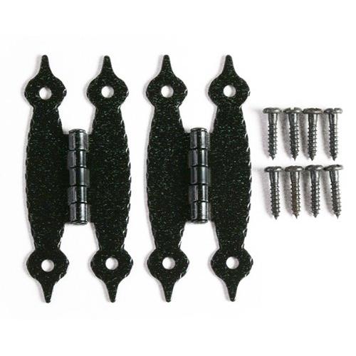 ハイロジック ウエスタン蝶番 波柄蝶型・黒色 WH-02 | 