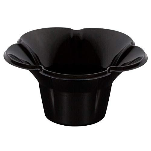 サンナップ かき氷カップ ミニフルールNERO （大口径、低重心）黒 13オンス 80個入り | 