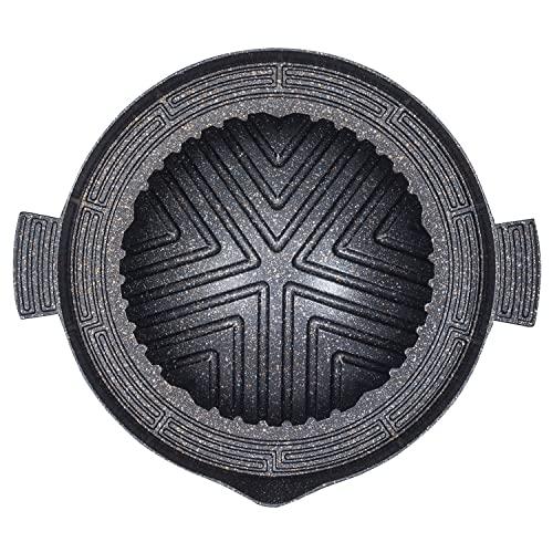 ベストコ 直火 軽量 ジンギスカン プレート カロリーオフ 28cm ND-4860 マーブルダイヤモンドコート | 