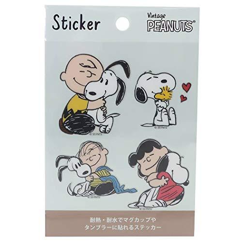 スヌーピー耐熱 耐水 ステッカーデコレーションシール/ハグ ピーナッツ | 