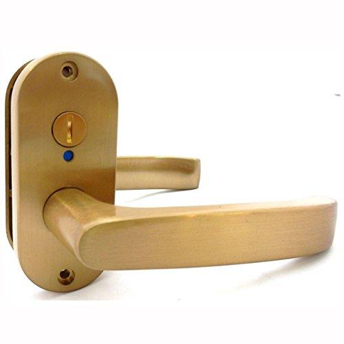 川口技研(Kawaguchigiken) Jレバー 表示錠 小判座 住宅室内用レバーハンドル バックセット50mm JL-24-4K-SG サテ | 